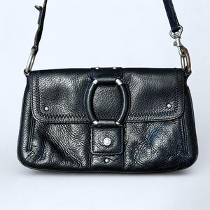 Goth Black Leather Crossbody Bag by Sigrid Olsen!